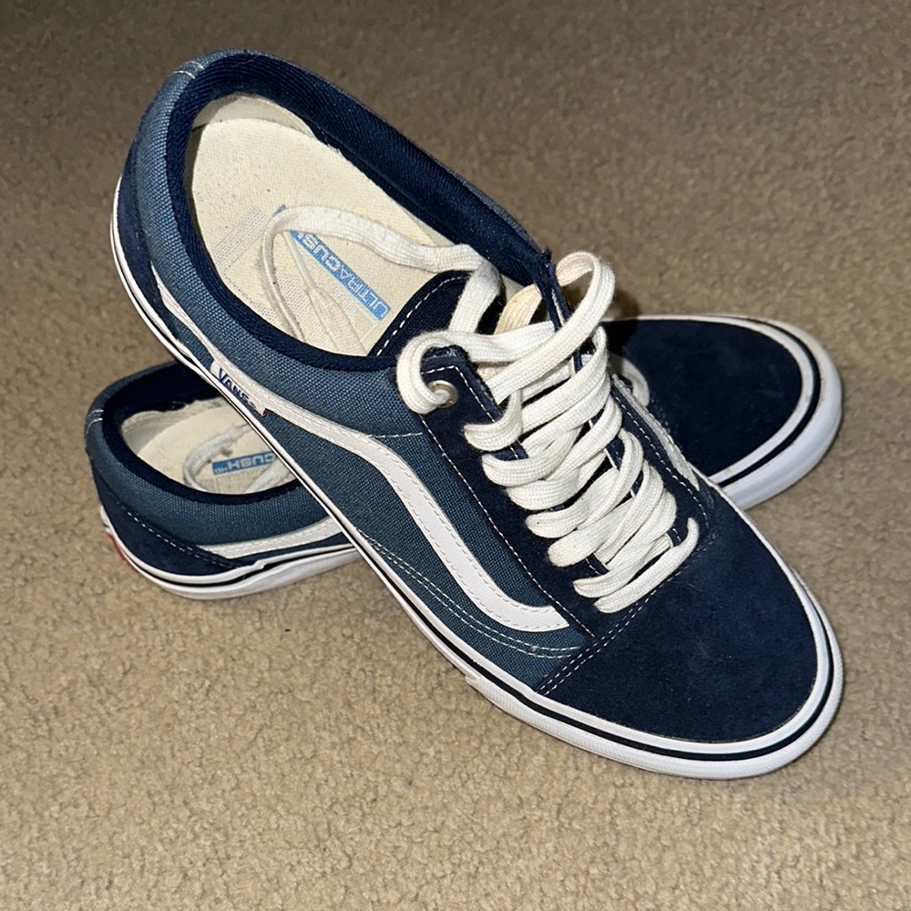 Vans Navy and White Sneakers